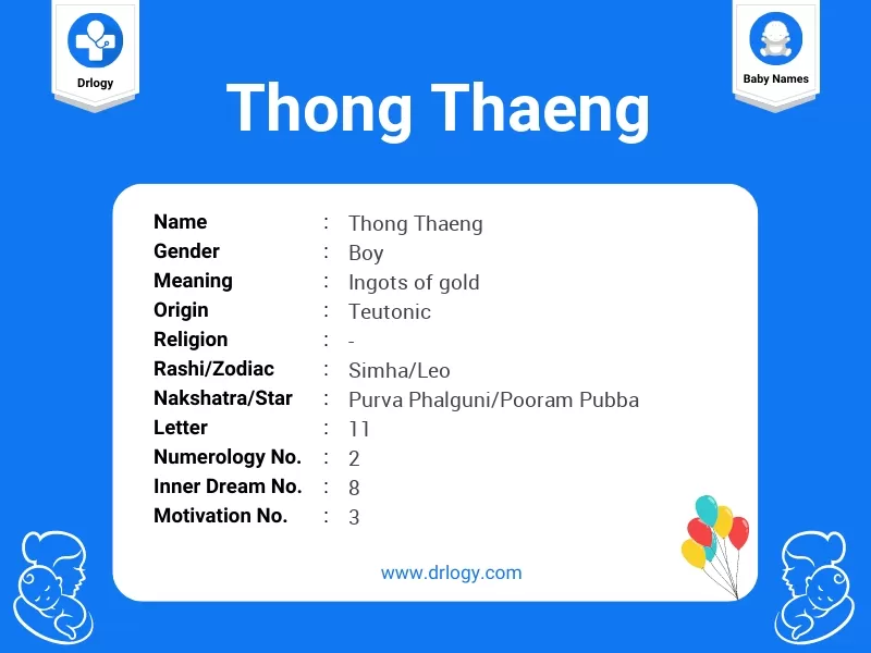 Thong Thaeng Name Meaning